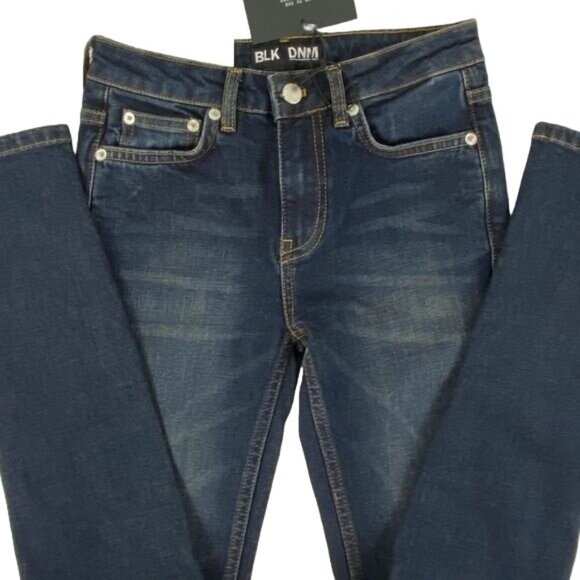 NEW BLK DNM NYC Sutter Blue Low Rise Skinny Jeans NWT - Size 24 - Picture 2 of 5